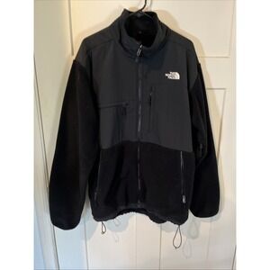 The North Face Vintage Denali Full Zip Polartec Fleece Black Jacket Men XL